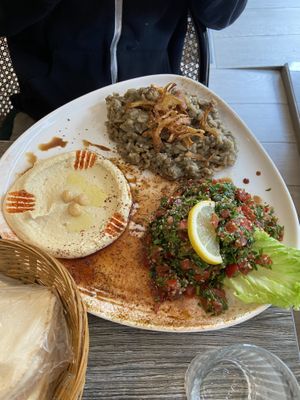Mujadara plate  at La Maison du Liban (Notre Dame) in Versailles