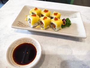 Lions Mane Mushroom Maki at Amavi Kom & Vegan in Ho Chi Minh City