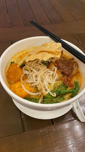 Tofu noodles with mock meat at Hainan Village Signature - Sandakan - 海南乡 in Sandakan