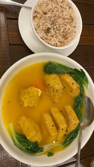 Pumpkin Tofu with rice at Hainan Village Signature - Sandakan - 海南乡 in Sandakan