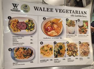 Menu 1 at Walee Vegetarian - Phetchaburi in Bangkok
