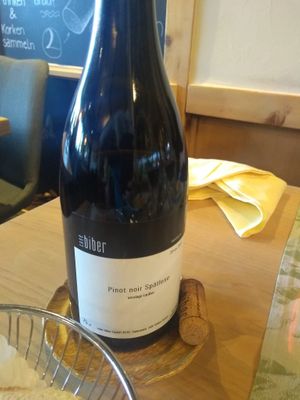Cave Biber 2012 Pinot Noir at Hotel & Restaurant Waldhaus in Bettmeralp