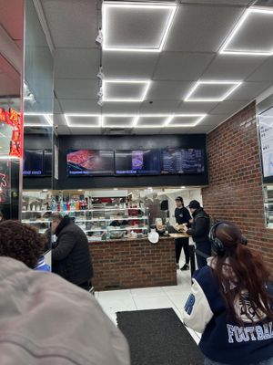   at Village Square Pizza in New York City