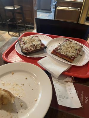 Vegan cheese on top of tomato slice . Make sure to ask for the one with no Parmesan on top  at Da Nonna Rosa in Brooklyn