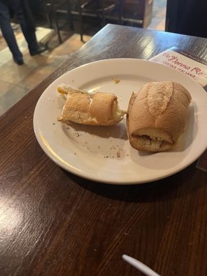 Garlic bread with no butter and no cheese   at Da Nonna Rosa in Brooklyn