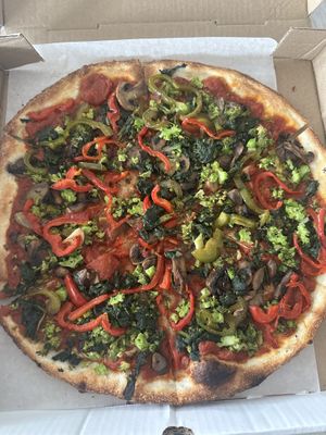 Vegan Vegetable Pizzaa  at Da Nonna Rosa in Brooklyn