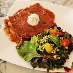 Lasagna 😋 at Green Table Cafe - Fairfax in Los Angeles