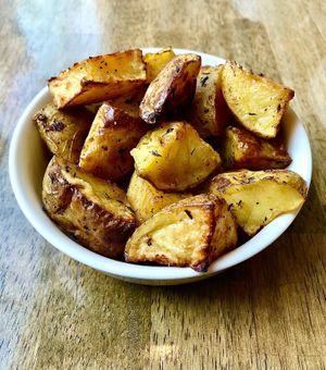 Roasted potatoes  at Ostro in Dubai