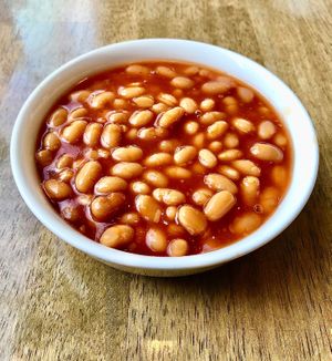 Baked beans at Ostro in Dubai
