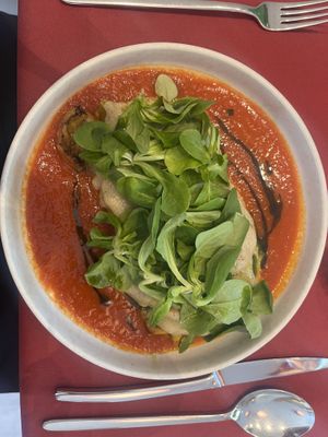 Wirklich sehr lecker! Probably the best vegan Pasta I’ve had! Highly recommend.   at Em Lume Brando in Budens