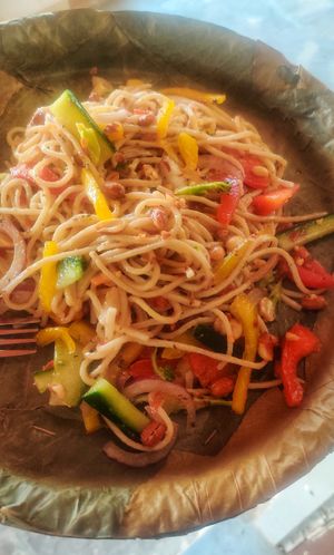 Noodle Salad at Prakriti Cafe by Ecolivinghomes in Pushkar