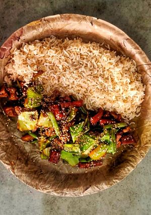 Stir fried with Exotic Veggies at Prakriti Cafe by Ecolivinghomes in Pushkar