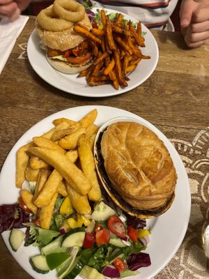 Vegan lentil and mushroom pie.  at The York Inn in Taunton