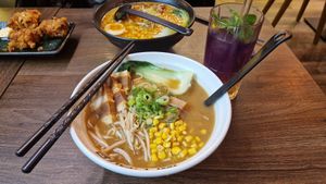 Vegan Miso Ramen, looks good but tasty very very meh. Disappointed. at Hako Ramen in Hamburg