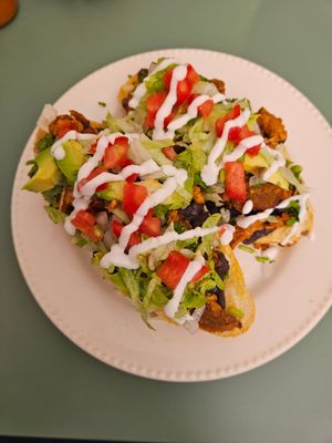 Molletes Campechana at Mapache Radical in Queretaro