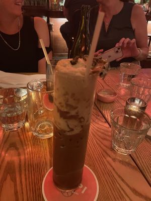 Amazing dessert cocktail that waiter said was vegan   at Papi in Portland