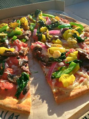 Vegan gluten free crust and vegan cheese at Fired Pie in Chandler