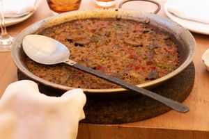 Vegetable Paella at El Petit in Tossa De Mar