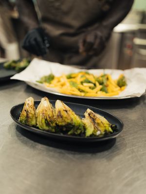 Grilled buds with olive oil and pepper at El Petit in Tossa De Mar