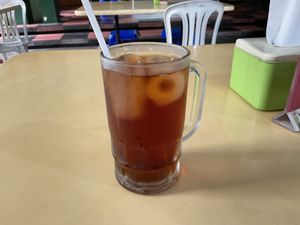 Es Teh tewar (unsweetened iced tea)  at Taman Bali in Surakarta