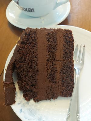 Schoko-nougat-torte at Cafe Hibiskus in Cologne