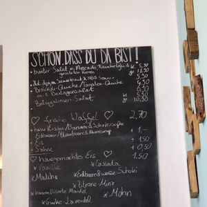 Menu at Cafe Hibiskus in Cologne
