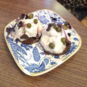 Pumpernickel with Tuuna-creme 😍 at Cafe Hibiskus in Cologne