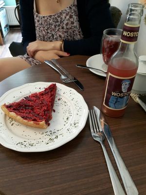 Beetroot Quiche at Cafe Hibiskus in Cologne