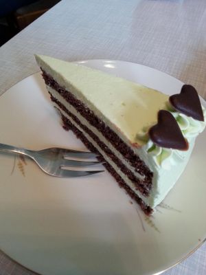Mint-chocolate-cake  at Cafe Hibiskus in Cologne