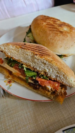 Tomate "Mozzarella" Panini at Cafe Rotkehlchen - Venloer Str in Cologne