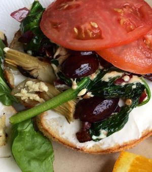 The Athena breakfast sandwich. Absolutely amazing! at Evolution Bakery and Cafe in Kailua Kona