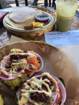 The Athena / Pancakes at Evolution Bakery and Cafe in Kailua Kona