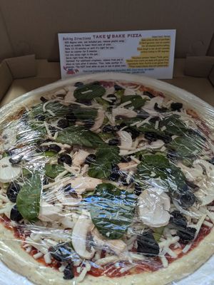 Vegan pizza at Pizza Crust Creations in Ocean Shores