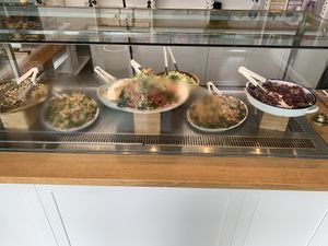 salads on displayy  at Botanica in Albion
