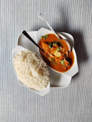 Veg curry at Welcome Restaurant in Pokhara