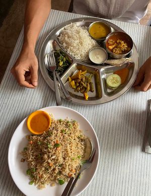 Dal bath veg at Welcome Restaurant in Pokhara