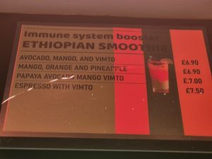 Menu at Merkamo Vegan in East London