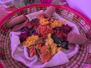 Medium platter at Merkamo Vegan in East London