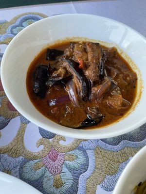 aubergine curry   at Thisha Curry House in Rhyl