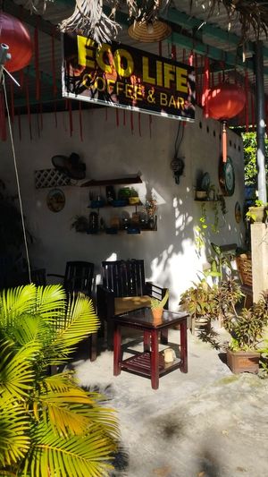 Sign of the cafe. at Eco Life Coffee & Bar in Hoi An