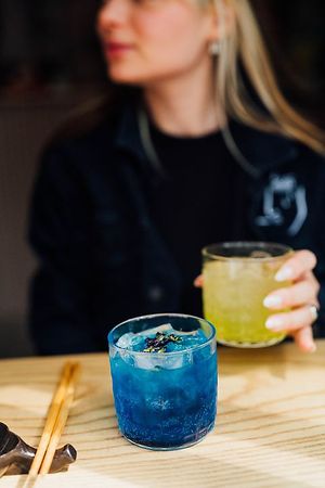 mocktail karma at Hum Vegan in Montreal