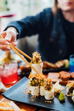 Hum sushi at Hum Vegan in Montreal