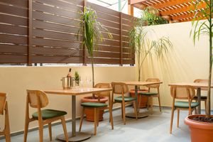 Garden (dining area) at Acai Plant Based Hotel & Restaurant in Rhodes