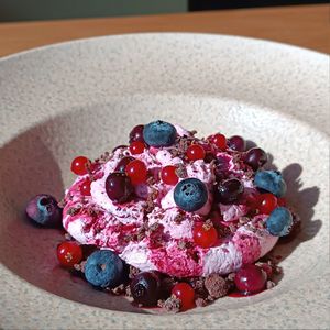 Blueberry cheesecake 🫐 at Acai Plant Based Hotel & Restaurant in Rhodes