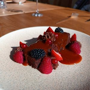 Chocolate brownie strawberry 🍓 at Acai Plant Based Hotel & Restaurant in Rhodes