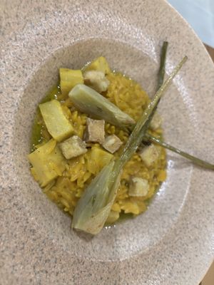 Mediterranean orzo delight - such a fresh dish with incredible flavours and textures.  at Acai Plant Based Hotel & Restaurant in Rhodes