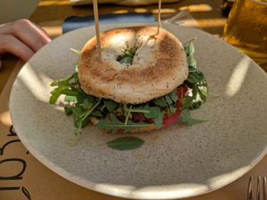 Garden Fresh Bagel (Brunch) at Acai Plant Based Hotel & Restaurant in Rhodes