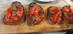 Bruschette at Trattoria Lidia Renda in Marsala