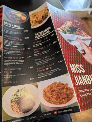 meny at Miss Jianbing in Madrid