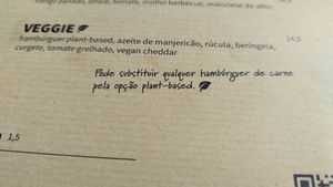 Opções vegetarianas at Honorato Telheiras in Lisbon